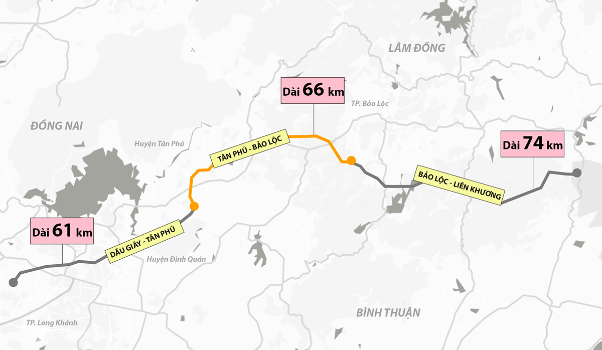 Tỉnh Lâm Đồng “cấp tốc” giải phóng mặt bằng cao tốc Tân Phú - Bảo Lộc - Liên Khương